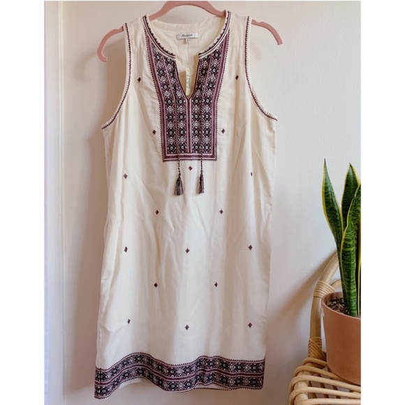 Madewell Dresses & Skirts - Madewell Embroidered Dress with Tassels